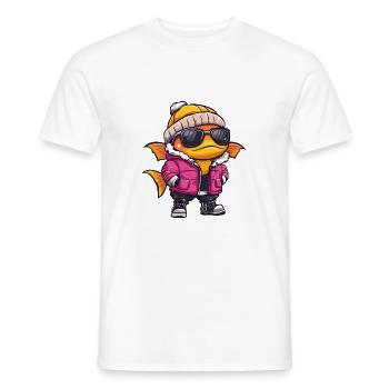 Poisson Piranha Hiver - T-shirt homme - blanc - Devant - AI Model Male 178 dark (178cm)