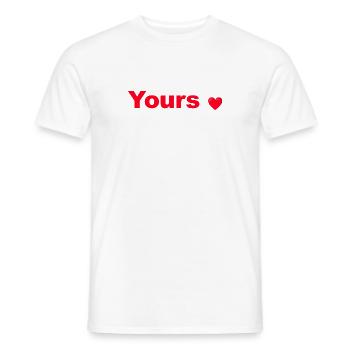 Coeur animé Design élégant - T-shirt homme - blanc - Devant - AI Model Male 178 dark (178cm)