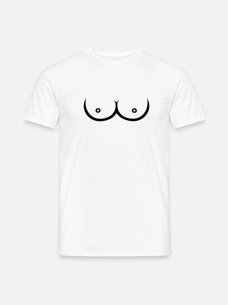 Brüste Titten - Männer T-Shirt - Weiß