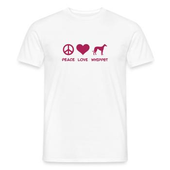 Whippet - Men's T-Shirt - white - Front - AI Model Male 178 dark (178cm)