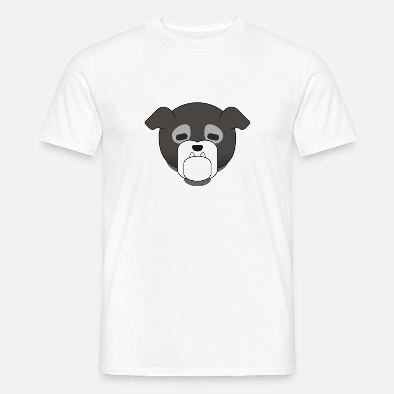 Perro dibujado - Camiseta hombre - blanco