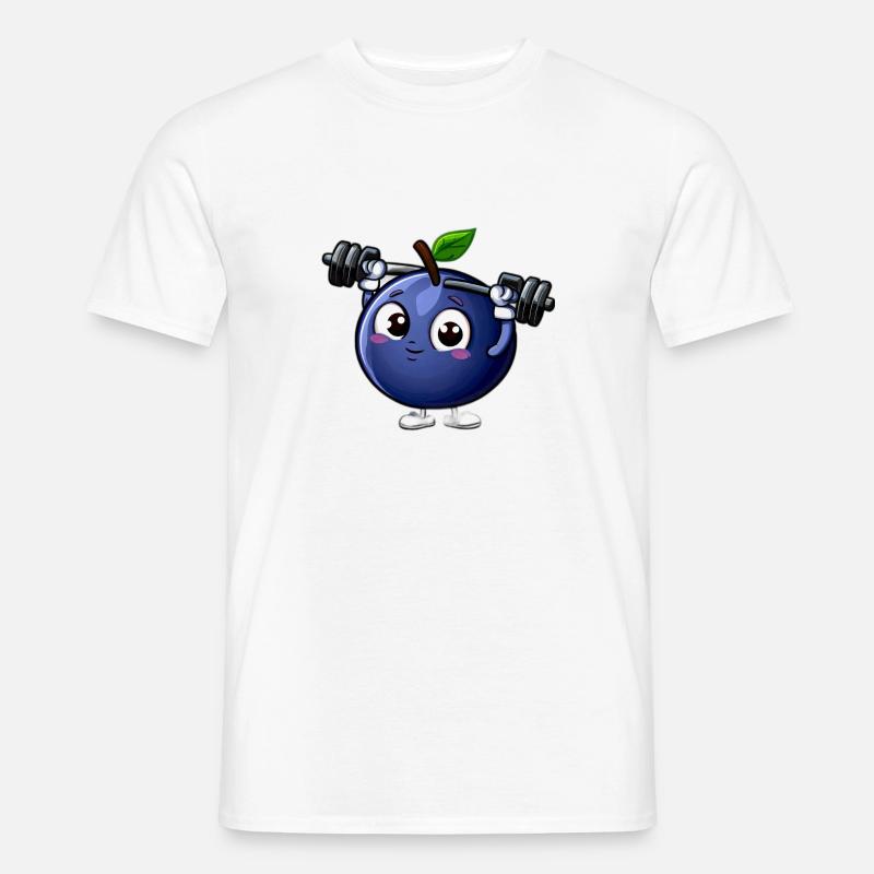 Trainierende Blaubeere - Männer T-Shirt - Weiß