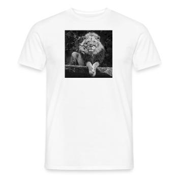 The Lion the King of the Beasts - Men's T-Shirt - white - Front - AI Model Male 178 dark (178cm)