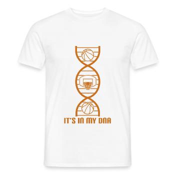 BASKETBALL is in my DNA - Männer T-Shirt - Weiß - Vorne - AI Model Male 178 dark (178cm)