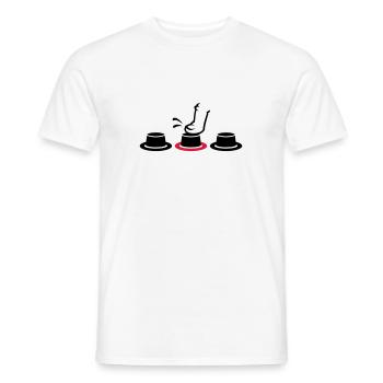 button pusher/ Knopfdrücker (2c) - Männer T-Shirt - Weiß - Vorne - AI Model Male 178 dark (178cm)