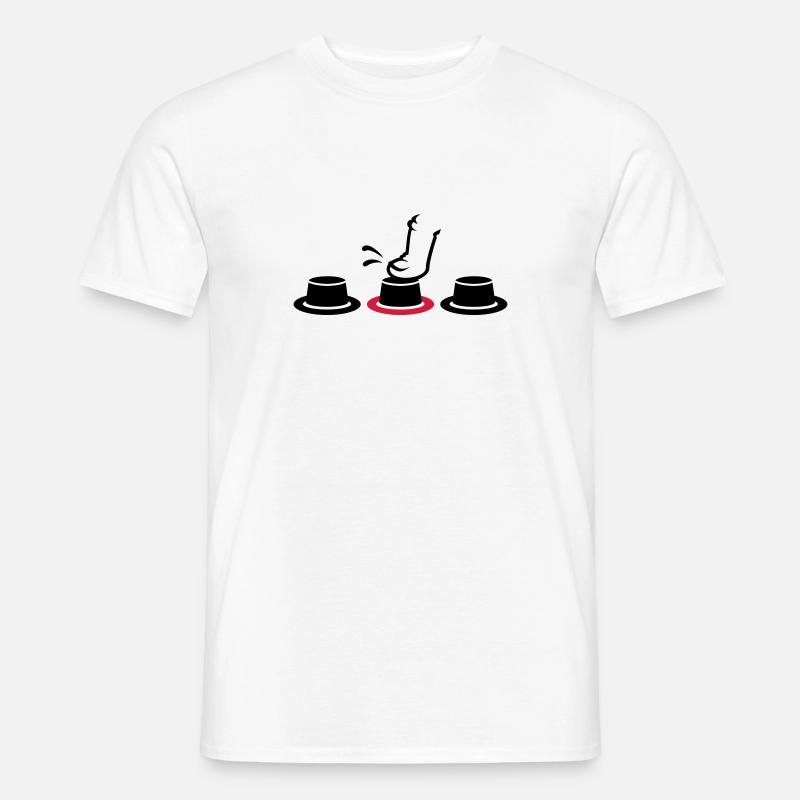 bouton poussoir / bouton poussoir (2c) - T-shirt homme - blanc