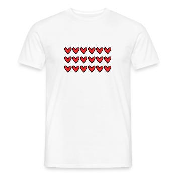 HERZ. HERZ. VALENTINSTAG. LIEBE. LIEBE. HERZ - Männer T-Shirt - Weiß - Vorne - AI Model Male 178 dark (178cm)