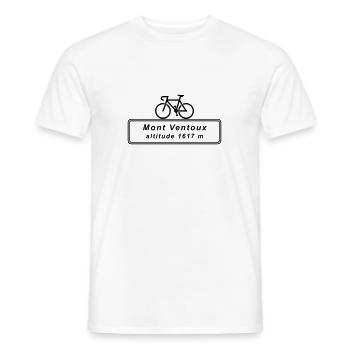 Mont Ventoux Altitude Cycling Inspired Design - Men's T-Shirt - white - Front - AI Model Male 178 dark (178cm)