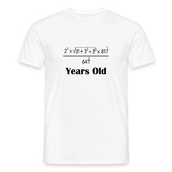 Years old math school gift formula profession - Men's T-Shirt - white - Front - AI Model Male 178 dark (178cm)