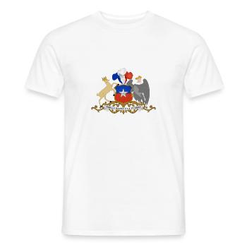 Armoiries nationales du Chili - T-shirt homme - blanc - Devant - AI Model Male 178 dark (178cm)