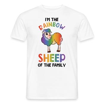 I'm The Rainbow Sheep In The Family Lesbian Love G - Männer T-Shirt - Weiß - Vorne - AI Model Male 178 dark (178cm)