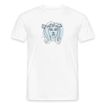 "Pisces" zodiac sign Pisces - Men's T-Shirt - white - Front - AI Model Male 178 dark (178cm)