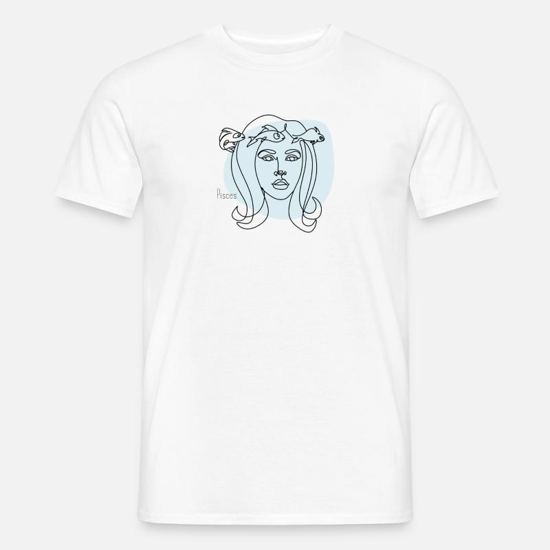 "Fische" Sternzeichen Pisces - Männer T-Shirt - Weiß