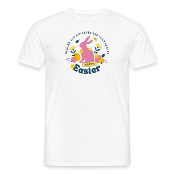 Collection de Pâques - T-shirt homme - blanc - Devant - AI Model Male 178 dark (178cm)
