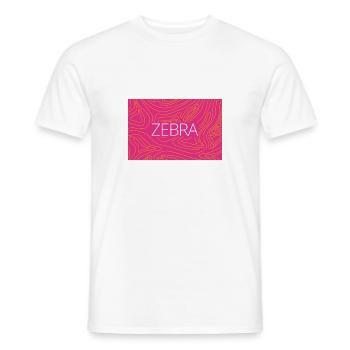 ZEBRA Sticker - Männer T-Shirt - Weiß - Vorne - AI Model Male 178 dark (178cm)