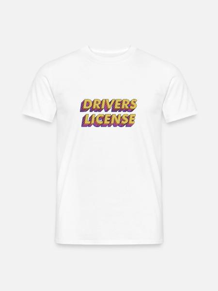 Drivers License Olivia Rodrigo - T-shirt uomo - bianco