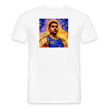 Basketball Malerei - Männer T-Shirt - Weiß - Vorne - AI Model Male 178 dark (178cm)