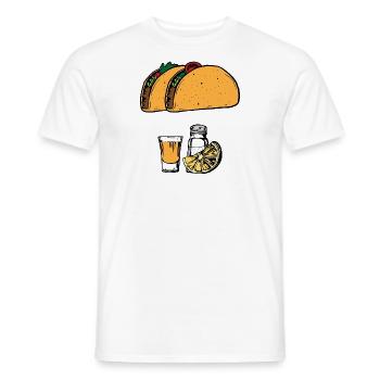 Taco & Tequila Gifts> Tequila Por Favor - Men's T-Shirt - white - Front - AI Model Male 178 dark (178cm)