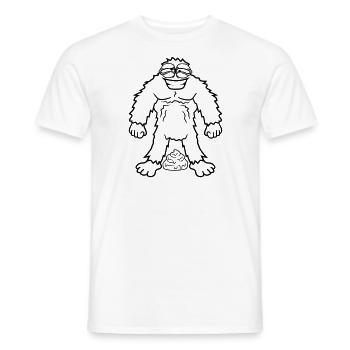 tas merde puanteur merde kot yeti m - T-shirt homme - blanc - Devant - AI Model Male 178 dark (178cm)