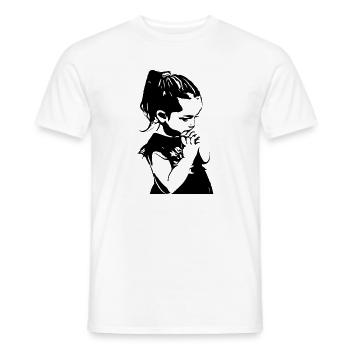 girl - Men's T-Shirt - white - Front - AI Model Male 178 dark (178cm)