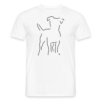 Chien sombre Amoureux des chiens Amoureux des chiens - T-shirt homme - blanc - Devant - AI Model Male 178 dark (178cm)