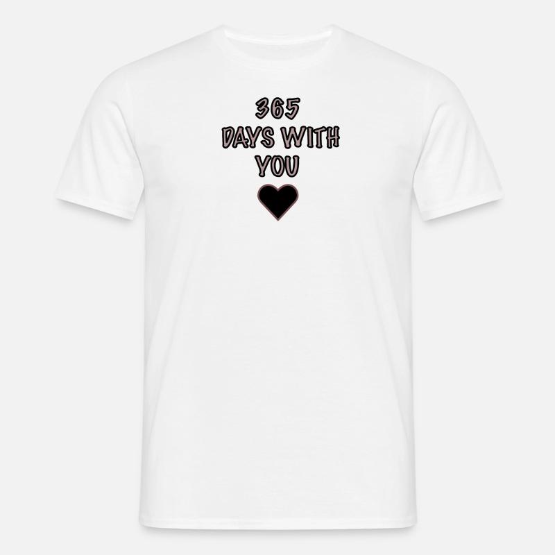 365 dage med dig - T-shirt til herrer - hvid