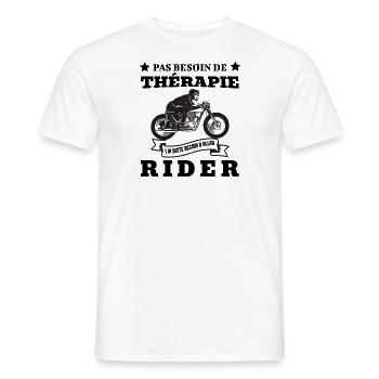 j'ai pas besoin de thérapie - T-shirt homme - blanc - Devant - AI Model Male 178 dark (178cm)