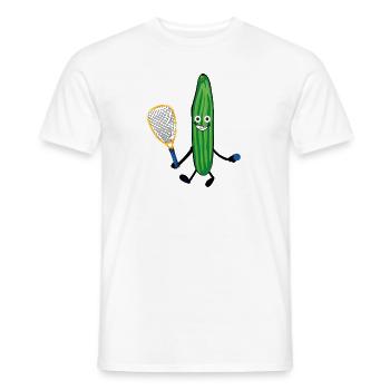 sqash,athlete,cucumber,cucumber,athlete - Men's T-Shirt - white - Front - AI Model Male 178 dark (178cm)