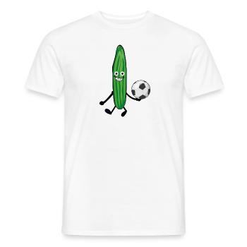 Soccer,athlete,cucumber,cucumber,athlete - Men's T-Shirt - white - Front - AI Model Male 178 dark (178cm)