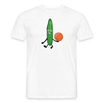Basketball,athlete,cucumber,cucumber,athlete - Men's T-Shirt - white - Front - AI Model Male 178 dark (178cm)