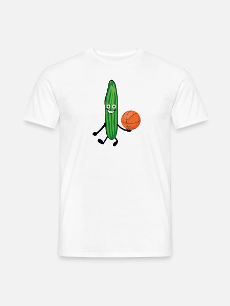 Basketball,athlète,concombre,concombre,athlète - T-shirt homme - blanc