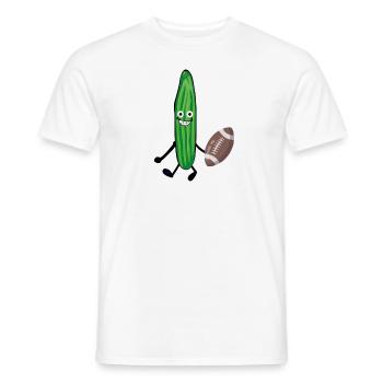 Football américain,Football,Concombre,Athlètes,Sports - T-shirt homme - blanc - Devant - AI Model Male 178 dark (178cm)