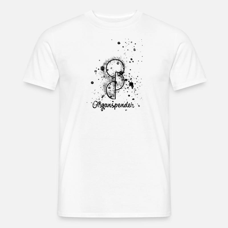 symbol,organspender,graffiti,schwarz - Männer T-Shirt - Weiß