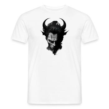 Demon Demon Devil in Black and White - Men's T-Shirt - white - Front - AI Model Male 178 dark (178cm)
