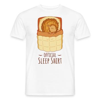 Chemise de sommeil officielle Hedgehog pour les fans de Hedgeho - T-shirt homme - blanc - Devant - AI Model Male 178 dark (178cm)