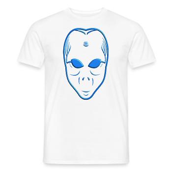 Alien UFO Ausserirdischer Raumschiff Untertasse - Männer T-Shirt - Weiß - Vorne - AI Model Male 178 dark (178cm)