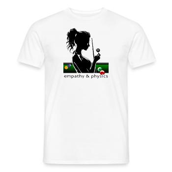 Pool billiard - The 8 ball and her cue - Men's T-Shirt - white - Front - AI Model Male 178 dark (178cm)