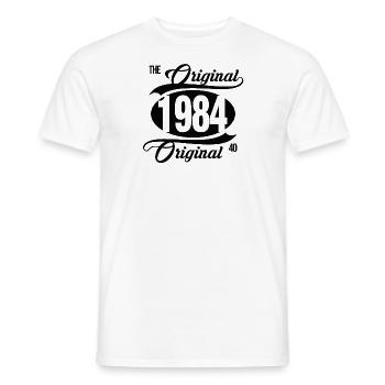 The Original 40 (1984) - Men's T-Shirt - white - Front - AI Model Male 178 dark (178cm)