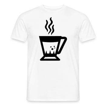 Tasse Kaffee - Männer T-Shirt - Weiß - Vorne - AI Model Male 178 dark (178cm)