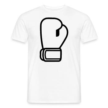 gant de boxe - T-shirt homme - blanc - Devant - AI Model Male 178 dark (178cm)