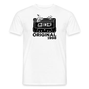 Année de naissance 1998 Cassette 1998 Anniversaire 1998 - T-shirt homme - blanc - Devant - AI Model Male 178 dark (178cm)