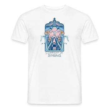 Enjoy spring - Men's T-Shirt - white - Front - AI Model Male 178 dark (178cm)