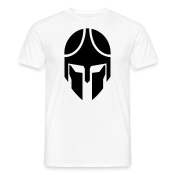 Spartanischer Helm - Männer T-Shirt - Weiß - Vorne - AI Model Male 178 dark (178cm)