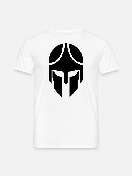 Spartanischer Helm - Männer T-Shirt - Weiß