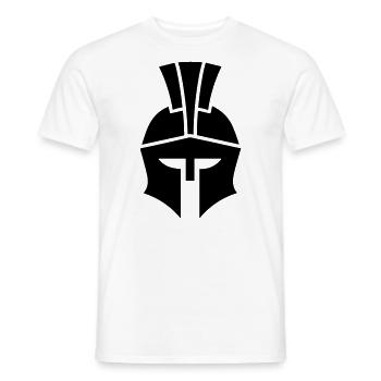 Spartanischer Helm - Männer T-Shirt - Weiß - Vorne - AI Model Male 178 dark (178cm)