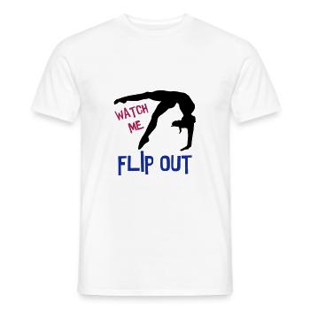 Turnen, Turnerin - Flip out - Männer T-Shirt - Weiß - Vorne - AI Model Male 178 dark (178cm)