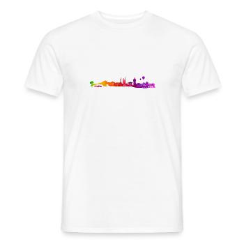Halle Saale Skyline - Männer T-Shirt - Weiß - Vorne - AI Model Male 178 dark (178cm)