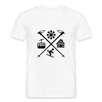 ski - Men's T-Shirt - white - Front - AI Model Male 178 dark (178cm)