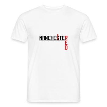Manchester Fussball - Männer T-Shirt - Weiß - Vorne - AI Model Male 178 dark (178cm)