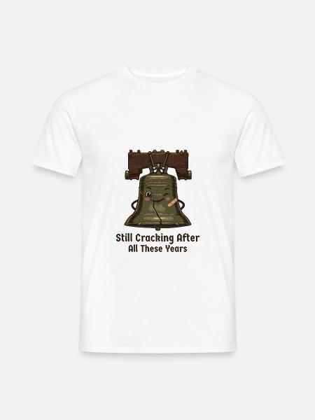 Freiheitsglocke - Männer T-Shirt - Weiß